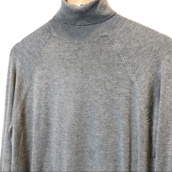 Zara Women’s Knit Grey Classic Preppy Long Sleeve Turtleneck Sweater - Picture 8 of 16